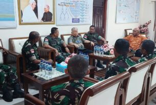 Uskup Agung Mandagi dan Danrem 174/ATW Siap Bersinergi Membangun Papua Dengan Cinta Kasih