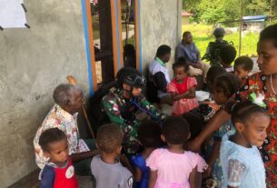 Kehadiran Prajurit Satgas Yonif 623/BWU di Serbu Warga Papua