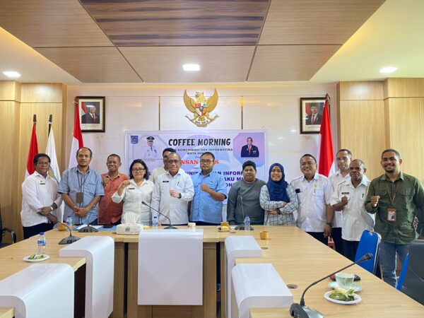 Dinas Kominfo Kota Sorong Undang Insan Pers Coffee Morning Bahas Kerjasama