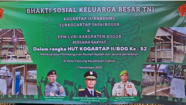 Karya Bakti HUT ke-52 Kogartap II/Bdg di Wilayah Subgar 0606/Bogor, Wujud Pengabdian TNI untuk Masyarakat