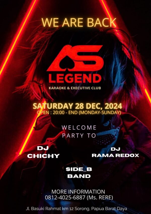 WE ARE BACK AS LEGEND KARAOKE dan EXECUTIVE CLUB  Saturday 28 Desember 2024