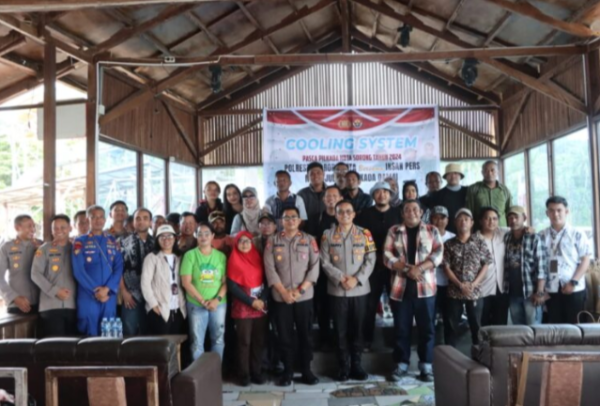 Cooling System Pasca Pilkada Kota Sorong tahun 2024 Polresta Sorong Kota Silahturahim Bersama Insan Pers