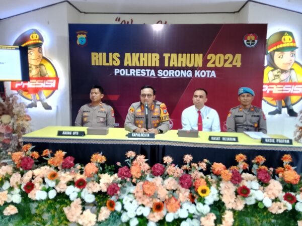 Polresta Sorong Kota Gelar Rilis Akhir Tahun 2024