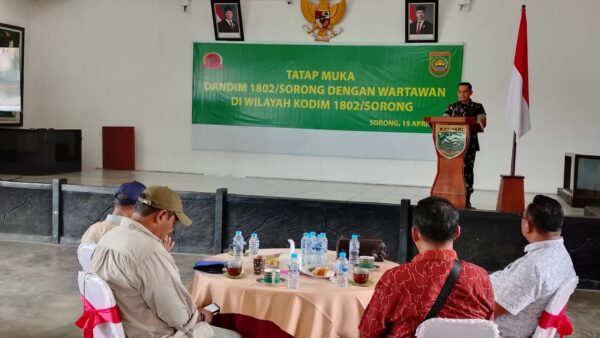 Dandim 1802/Sorong Gelar Tatap Muka Bersama Insan Pers