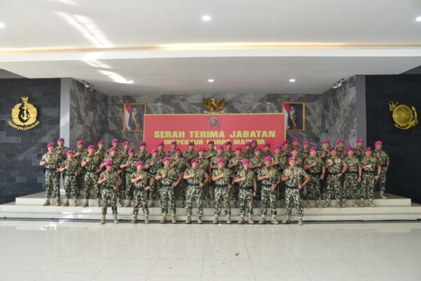 Reorganisasi Jabatan, Sertijab Ir Kormar dan Danpasmar 1 Dihadiri Komandan Pasmar 3
