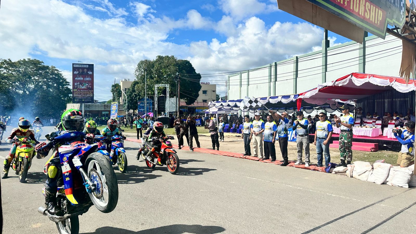 Tunjukkan Dukungan, Pasmar 3 Hadiri Pembukaan Road Race Kapolresta Cup 2025 Championship
