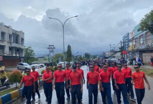 Sambut Tahun Baru Islam, Prajurit Petarung Pasmar 3 Ikut Meramaikan Pawai Fajar 1 Muharram 1447 H