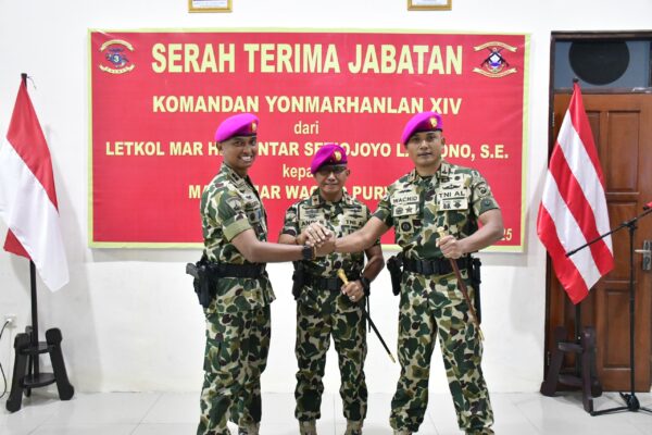 Tongkat Kepemimpinan Berganti, Danpasmar 3 Pimpin Sertijab Danyonmarhanlan XIV