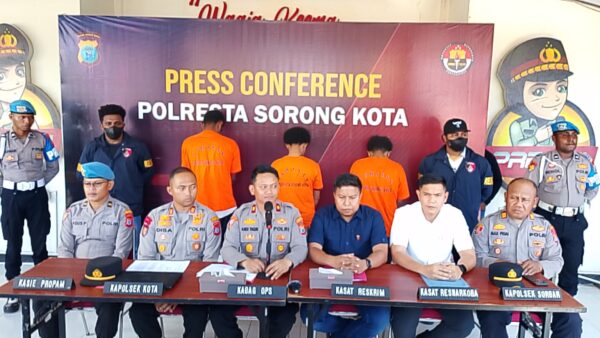 Polresta Sorong Kota Gelar Press Release, Ungkap Sejumlah Kasus Kriminal