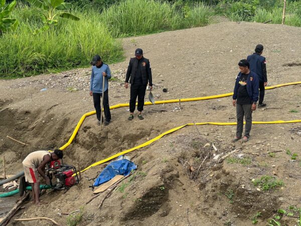 Polda Papua Barat Daya Tertibkan Lokasi Tambang Emas Ilegal di Kwoor, Tambrauw