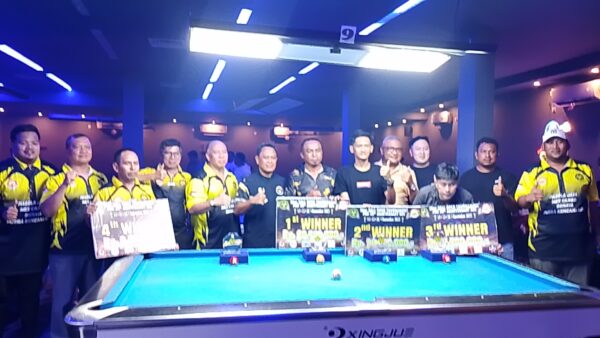 Aris Tangke dari Debu Jalanan Juara 1 Nine Ball Open Turnamen BSC Anniversary 20 Tahun