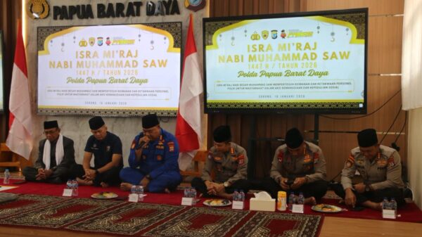 Polda Papua Barat Daya Peringati Isra Miraj 1447 H, Perkuat Iman dan Kepedulian Sosial Personel Polri