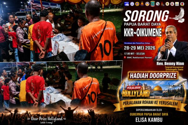 Forum Ahli Waris NNGPM, Mahasiswa dan Komunitas Jurnalis OAP Bagikan 500 Gelas Bubur Kacang Hijau Gratis di KKR Oikumenis Sorong