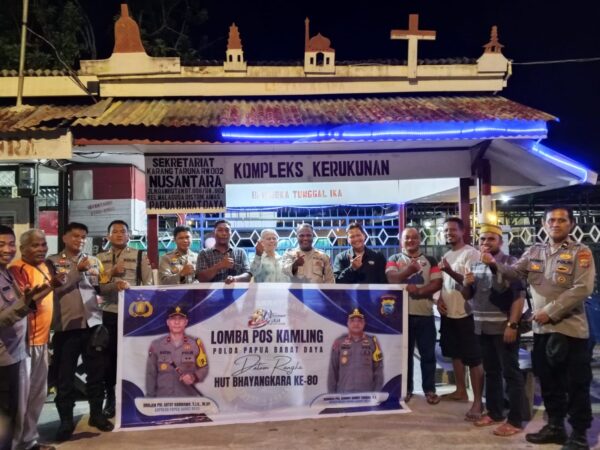 Sambut HUT Bhayangkara ke-80, Polda Papua Barat Daya Lakukan Pengecekan dan Penilaian Poskamling di Kabupaten Sorong