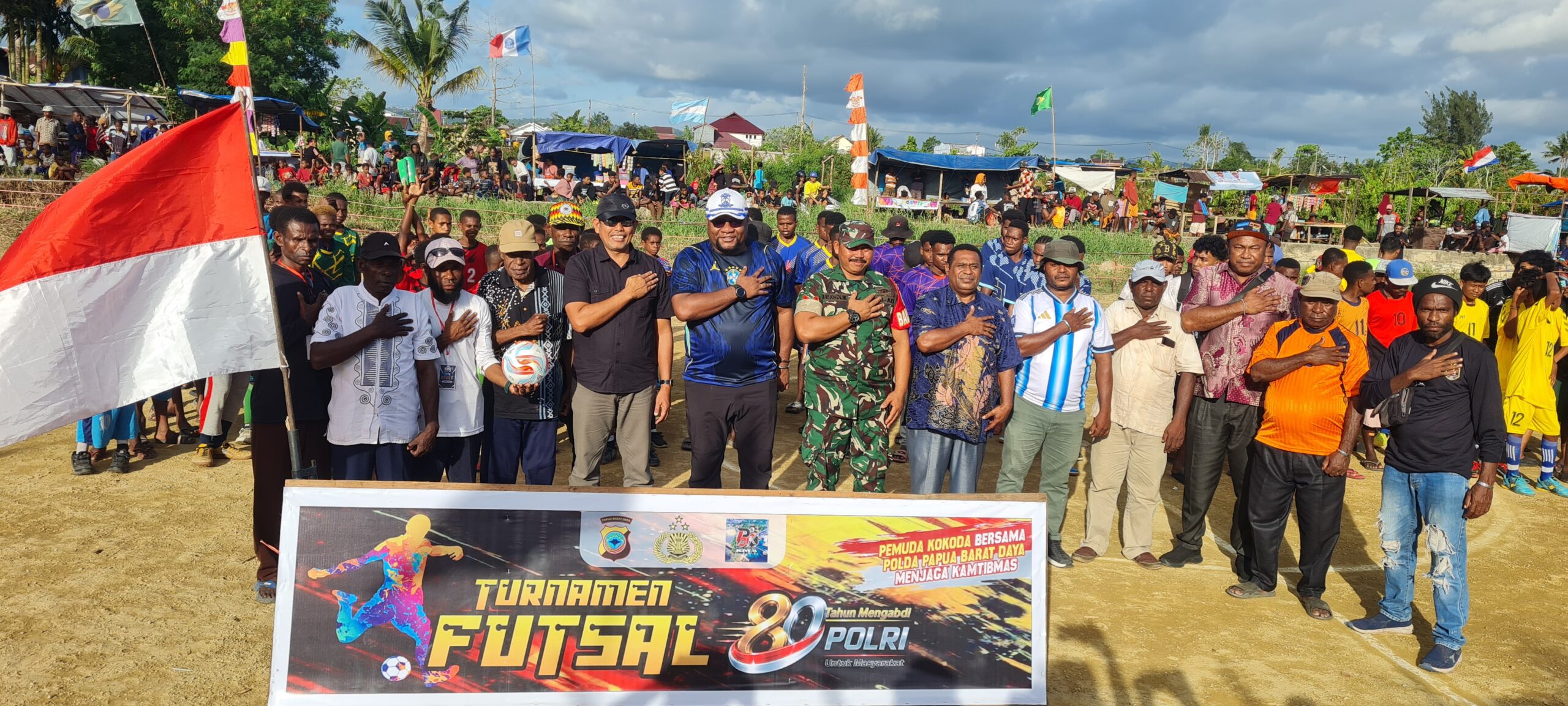 Polda Papua Barat Daya Gelar Turnamen Futsal Bersama Masyarakat Kokoda, Pererat Kebersamaan dan Bina Generasi Muda