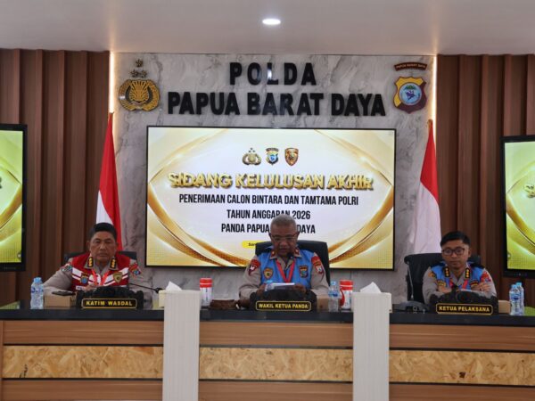 Sidang Kelulusan Akhir Penerimaan Bintara dan Tamtama Polri T.A. 2026 Panda Papua Barat Daya, 51 Peserta Dinyatakan Lulus Terpilih
