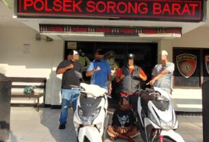 Team Elang Polsek Sorong Barat Tangkap Terduga Pelaku Curanmor, Dua Motor Curian Berhasil Diamankan