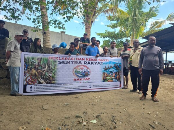 LSM Sentra Rakyat Papua Barat Daya Deklarasi dan Revitalisasi Pasar Boswesen, Tegaskan Komitmen Perjuangkan Kesejahteraan Rakyat