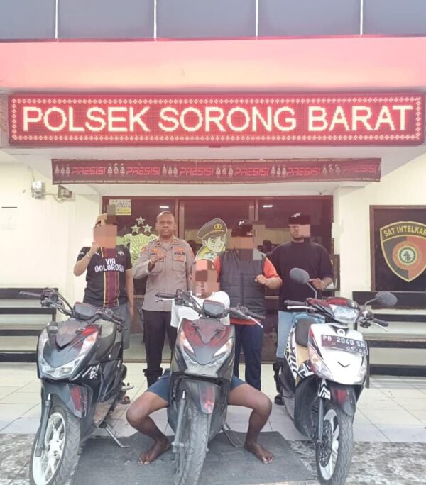 Team Elang Polsek Sorong Barat Ringkus Terduga Pelaku Begal, Tiga Laporan Polisi Berhasil Diungkap