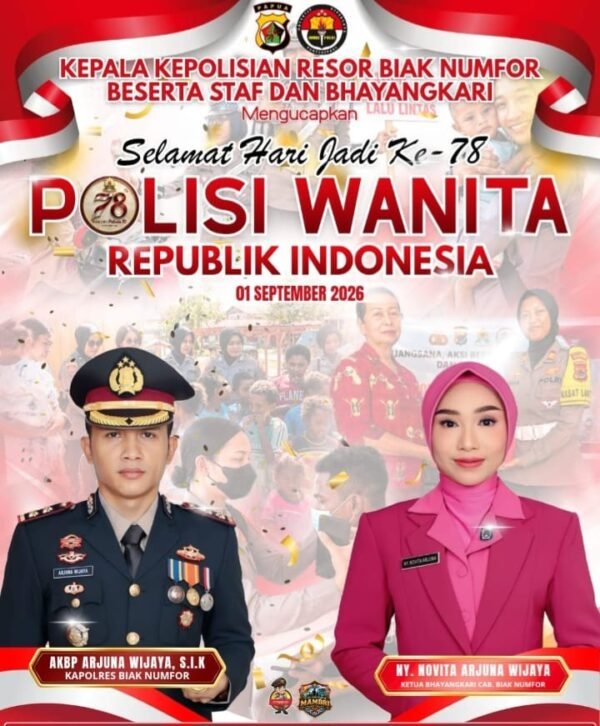 HUT Polwan ke-78, Kapolres Biak Numfor Apresiasi Dedikasi Srikandi Bhayangkara