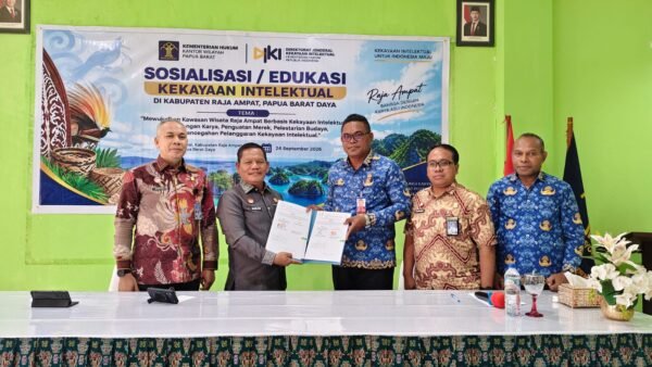 Lindungi Potensi Lokal, Kanwil Kemenkum Pabar dan Pemkab Raja Ampat Perkuat Sinergi Kekayaan Intelektual