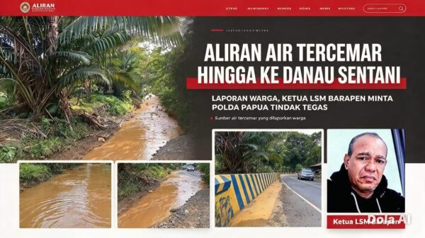 Sungai Jembatan II Berubah Cokelat, Dugaan Tambang Emas di Buper Waena