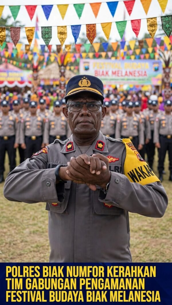 Amankan Festival Biak Melanesia 2026, Polres Biak Numfor Kerahkan 218 Personel Gabungan