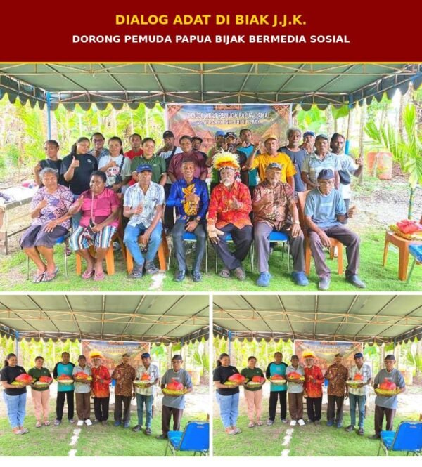 Dialog Adat di Biak, J.J.K Mandibodibo Dorong Pemuda Papua Bijak Bermedia Sosial