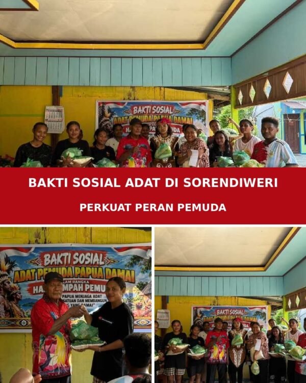 Pemuda Sorendiweri Bergerak untuk Papua Damai, Esau Baab Tegaskan Adat dan Persatuan