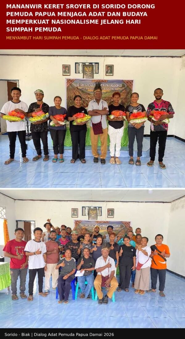 Dialog Adat di Biak, Semuel Sroyer Tegaskan Pemuda Papua Jangan Jadi Penonton di Tanah Sendiri